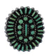 Genuine Sterling Silver Turquoise Needlepoint Ring Size 5-1/2 FX91842