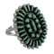 Authentic Sterling Silver Turquoise Needlepoint Jewelry Ring Size 6-1/4 FX91847