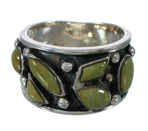 Southwest Sterling Silver And Turquoise Ring Size 6-1/4 YX90748