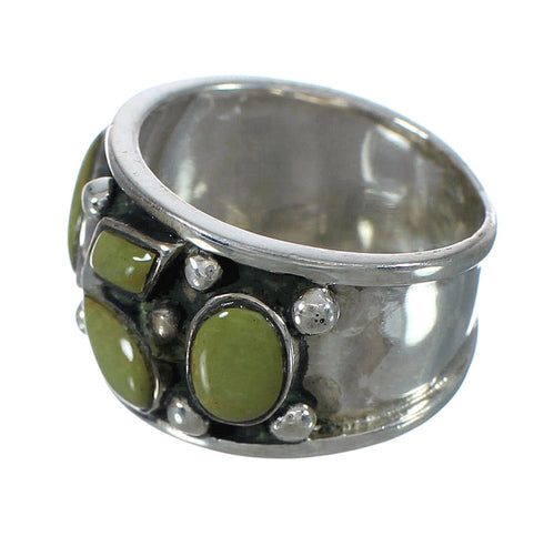 Southwest Sterling Silver And Turquoise Ring Size 6-1/4 YX90748
