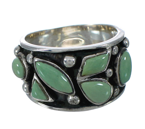 Southwestern Turquoise Silver Ring Size 6 YX90755