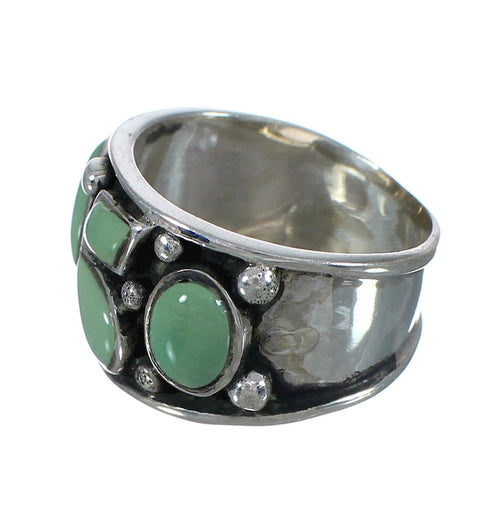 Southwestern Turquoise Silver Ring Size 6 YX90755