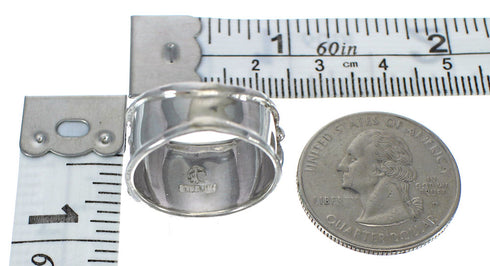 Southwestern Turquoise Silver Ring Size 6 YX90755