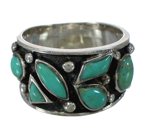 Southwest Turquoise And Sterling Silver Ring Size 5 YX90764
