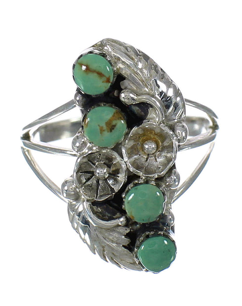 Sterling Silver Turquoise Ring Size 6-1/2 FX91861