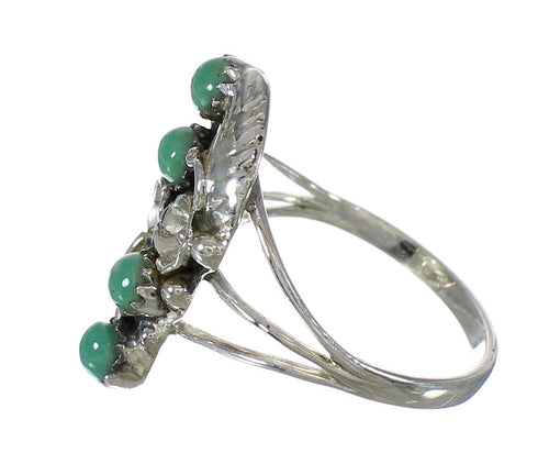 Genuine Sterling Silver Turquoise Ring Size 5-3/4 FX91869