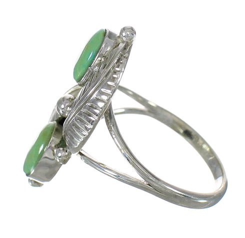 Authentic Sterling Silver Turquoise Ring Size 7-1/2 FX91502