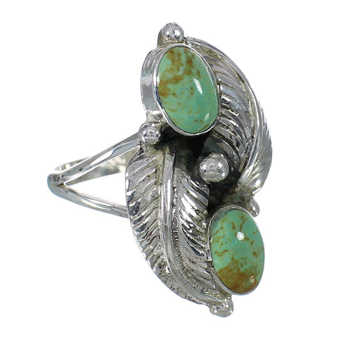 Sterling Silver Turquoise Jewelry Ring Size 5-3/4 FX91534
