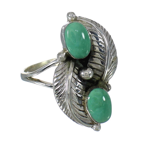 Southwest Sterling Silver Turquoise Jewelry Ring Size 5-1/2 FX91561