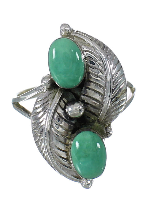 Southwest Sterling Silver Turquoise Jewelry Ring Size 5-1/2 FX91561