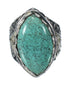 Southwest Turquoise Sterling Silver Ring Size 6-1/2 FX93388