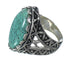Southwest Turquoise Sterling Silver Ring Size 6-1/2 FX93388