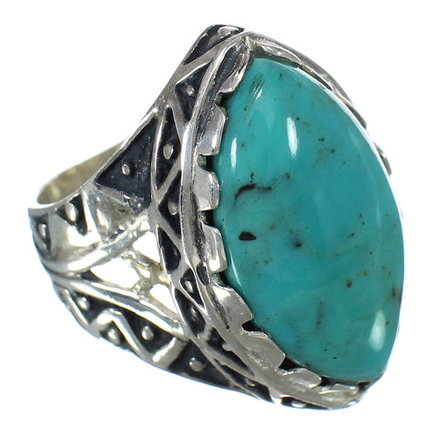 Sterling Silver Turquoise Southwest Jewelry Ring Size 5-1/4 FX93394