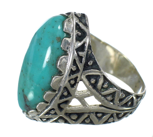 Sterling Silver Turquoise Southwest Jewelry Ring Size 5-1/4 FX93394