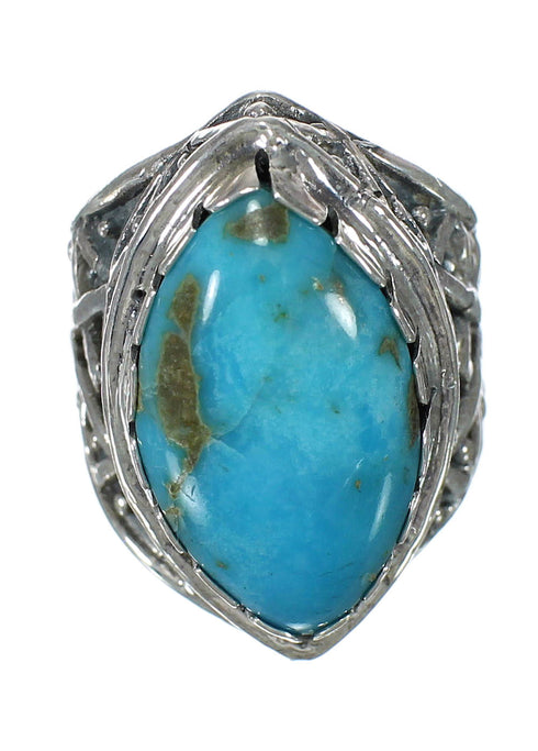 Genuine Sterling Silver Turquoise Southwest Ring Size 5-1/4 FX93404