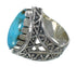 Genuine Sterling Silver Turquoise Southwest Ring Size 5-1/4 FX93404