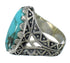 Southwest Turquoise Sterling Silver Ring Size 7-3/4 FX93406