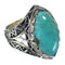Authentic Sterling Silver Turquoise Ring Size 7-3/4 FX93422