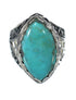 Authentic Sterling Silver Turquoise Ring Size 7-3/4 FX93422