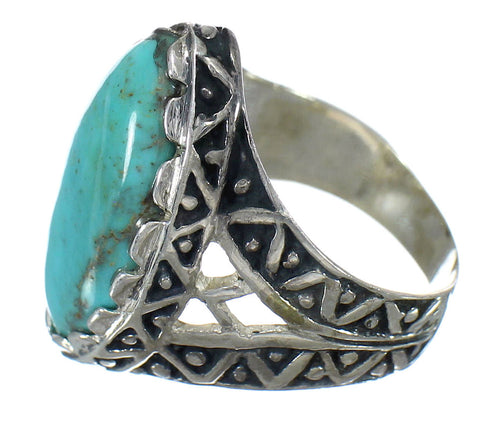 Authentic Sterling Silver Turquoise Ring Size 7-3/4 FX93422