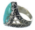 Authentic Sterling Silver Turquoise Ring Size 7-3/4 FX93422