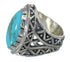 Southwest Sterling Silver Turquoise Jewelry Ring Size 7-1/2 FX93457