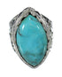 Genuine Sterling Silver Turquoise Southwest Ring Size 5-1/4 FX93460