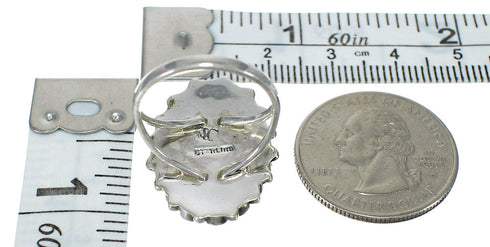 Sterling Silver Southwest Turquoise Needlepoint Ring Size 8-1/2 RX92848