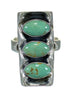 Silver And Turquoise Southwestern Ring Size 5-1/4 FX90379