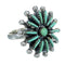 Turquoise Needlepoint Sterling Silver Southwestern Ring Size 6 FX90399