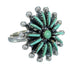 Turquoise Needlepoint Sterling Silver Southwestern Ring Size 6 FX90399