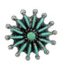 Turquoise Needlepoint Sterling Silver Southwestern Ring Size 6 FX90399