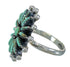 Turquoise Needlepoint Sterling Silver Southwestern Ring Size 6 FX90399