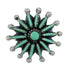 Sterling Silver Turquoise Needlepoint Jewelry Ring Size 6-3/4 FX90401