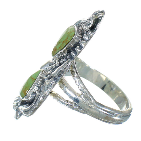 Genuine Sterling Silver Turquoise Jewelry Ring Size 6-1/4 FX90696