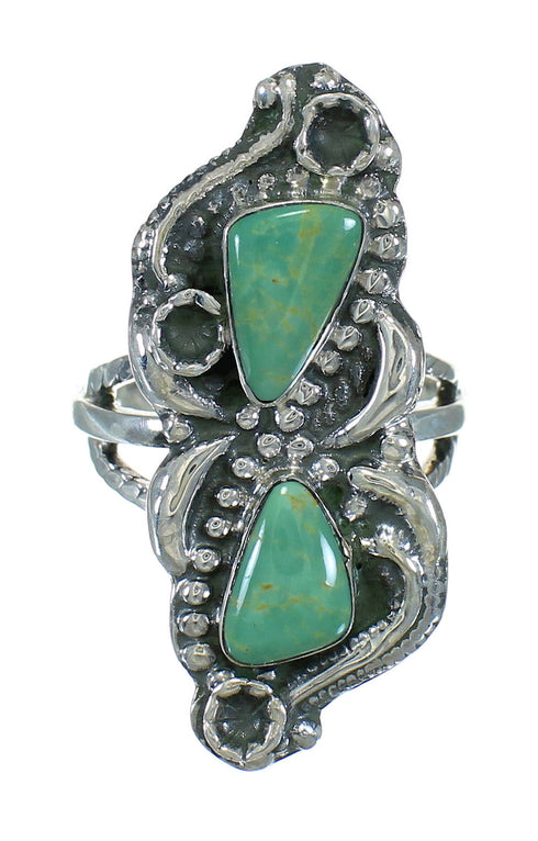 Sterling Silver Turquoise Southwest Jewelry Ring Size 8-1/2 FX90716