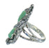 Genuine Sterling Silver Turquoise Southwestern Ring Size 6-1/2 FX90714