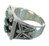 Authentic Sterling Silver Turquoise Needlepoint Water Wave Ring Size 7-1/4 FX90510