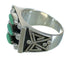 Genuine Sterling Silver Turquoise Needlepoint Water Wave Ring Size 6-1/4 FX90523