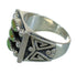 Turquoise Needlepoint Sterling Silver Water Wave Jewelry Ring Size 7-1/2 FX90543