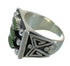 Authentic Sterling Silver Turquoise Needlepoint Water Wave Ring Size 5-1/4 FX90545
