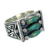 Authentic Sterling Silver Turquoise Needlepoint Water Wave Ring Size 6-1/2 FX90559