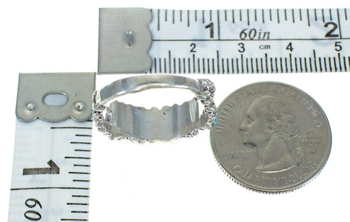 Authentic Sterling Silver Turquoise Ring Size 5-1/2 FX90578