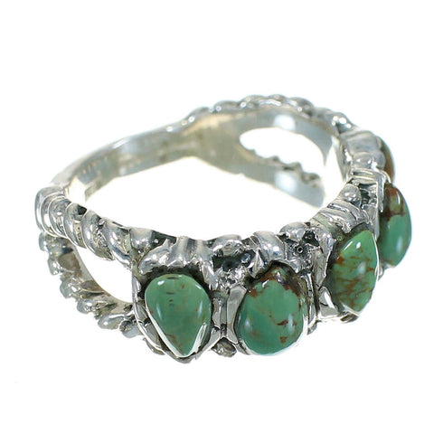 Authentic Sterling Silver Turquoise Ring Size 5-3/4 FX90585