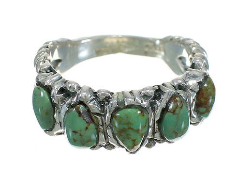 Authentic Sterling Silver Turquoise Ring Size 5-3/4 FX90585