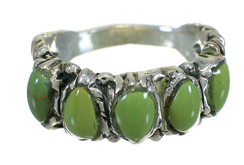Genuine Sterling Silver Turquoise Jewelry Ring Size 6-1/4 FX90593