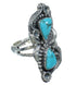 Turquoise Sterling Silver Ring Size 5-1/4 AX89259