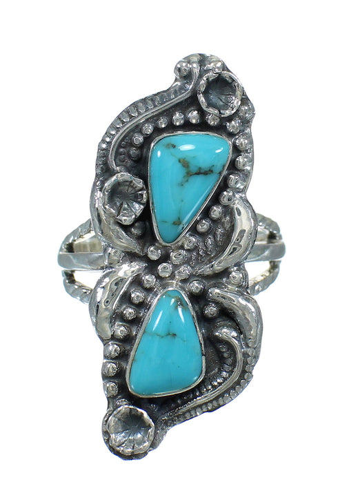 Turquoise Sterling Silver Ring Size 5-1/4 AX89259