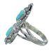 Turquoise Sterling Silver Southwestern Ring Size 6-1/4 AX89267