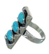 Southwest Authentic Sterling Silver Turquoise Ring Size 6-1/4 AX89275